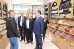 Malatya yeni çarşıda iş yeri açan esnaf ve MESOB Başkanı Şevket Keskin ziyaretleri
