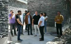 Kuşadası Kirazlı Mahallesi'nde yapımı tamamlanmak üzere olan Kültür ve Sanat Meydanı projesinden genel görünüm