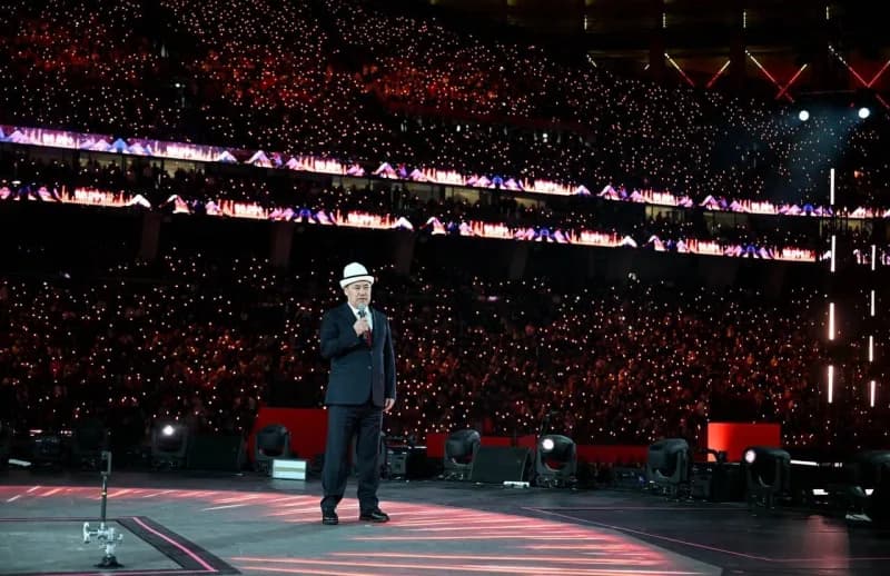 Kırgızistan’ın başkenti Bişkek’te 51 bin kişi kapasiteli Bişkek Arena stadyumu dış görünümü