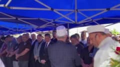 KKTC’de batan Filo Jet gemisinde 2 çocuğu kurtaran Süleyman Erdoğan için Esentepe Camii’nde düzenlenen cenaze töreninden
