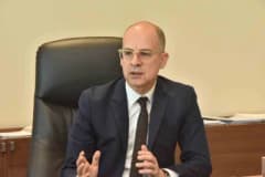 KKTC Cumhurbaşkanlığı Müsteşarı Mehmet Dana, Brüksel’de AB yetkilileriyle görüşme yaparken
