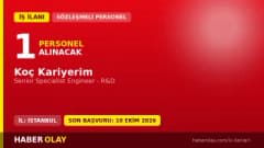Koç Kariyerim Beko için Senior Specialist Engineer - R&D pozisyonu iş ilanı