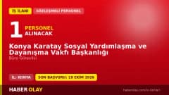 Konya Karatay SYDV büro görevlisi personel alımı ilanı resmi duyuru