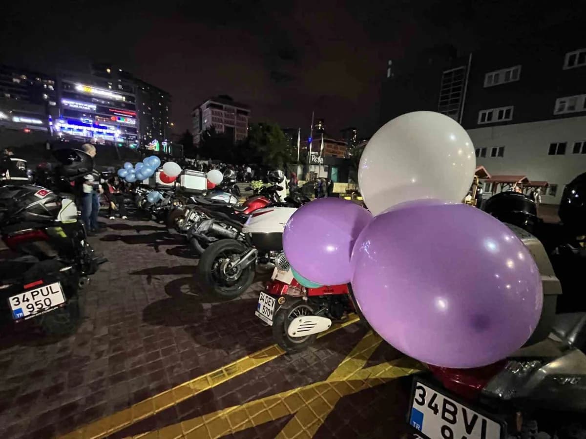 İstanbul'da motosiklet grupları, DMD kas hastalığıyla mücadele eden Ali Yiğit Yeşilbaş'a destek ve m