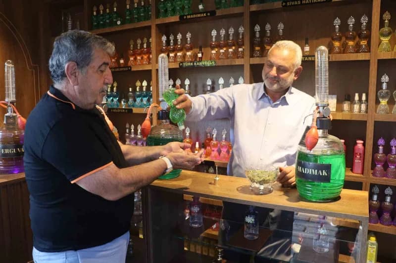 Sivas’ın vazgeçilmez lezzetlerinden biri olan ve bir çok türküye konu olan madımak bu kez de kolonya aromasında kullanıl