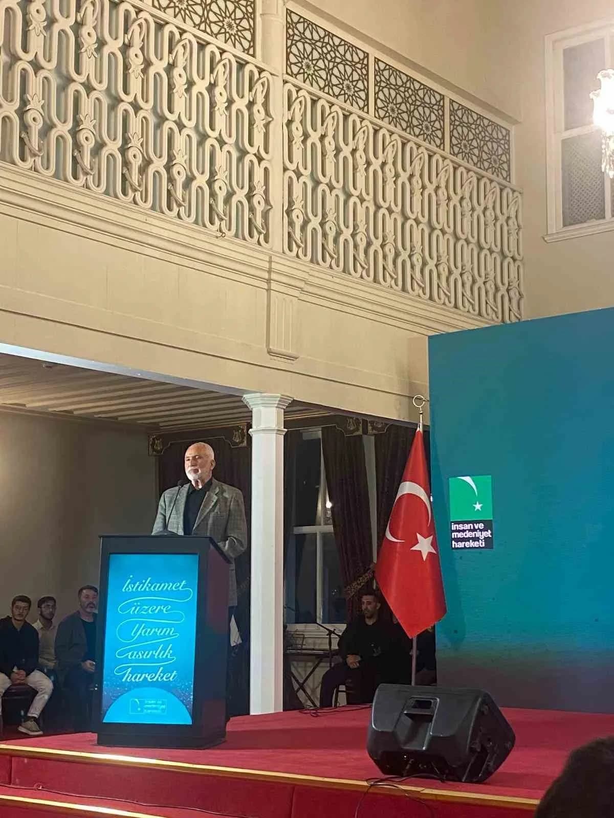 İnsan ve Medeniyet Hareketi Onursal Başkanı Mehmet Güney konuşma yaptı