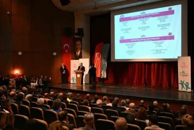 Malatya Kültür ve Kongre Merkezi’nde düzenlenen Okul Sporları Bilgilendirme Toplantısından bir kare