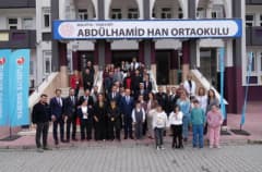 Malatya Yeşilyurt Abdülhamid Han Ortaokulu’nda yenilenen özel eğitim sınıfının açılış töreninden bir kare