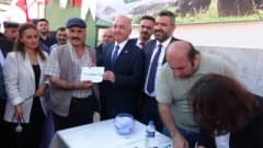 Giresun’da manda yetiştiriciliği için damızlık manda boğası teslim töreni