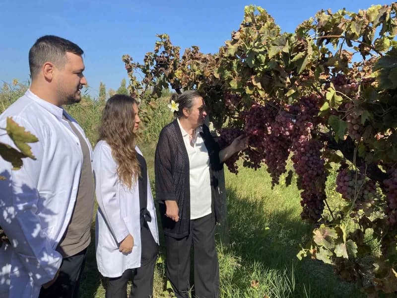 Proje yürütücüsü Dr. Öğr. Üyesi Emine Dilşat Yeğenoğlu (Sağda) ve ekibi