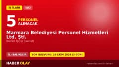Marmara Belediyesi Personel Hizmetleri Ltd. Şti. 5 beden işçisi alımı ilanı