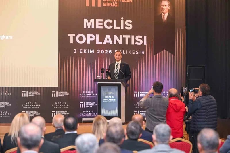 Balıkesir Edremit’te Marmara Belediyeler Birliği 2026 yılı 2. Meclis Toplantısı’ndan bir kare