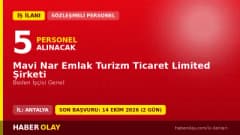 Mavi Nar Emlak Turizm Kemer Antalya 5 beden işçisi alımı ilanı