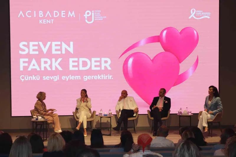 İzmir’de Acıbadem Kent Hastanesi tarafından meme kanseri farkındalık ayı kapsamında düzenlenen ‘kendiniz için fark edin,