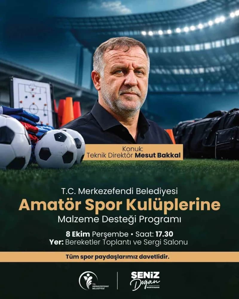 Merkezefendi Belediyesi, ilçede faaliyet gösteren Amatör Spor Kulüplerine Malzeme desteğinde bulunmaya devam ediyor. Tür
