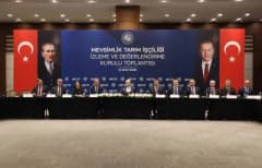Çalışma ve Sosyal Güvenlik Bakanı Vedat Işıkhan, METİP toplantısında konuşma yaparken