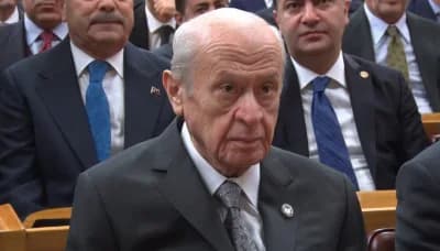 MHP Genel Başkanı Devlet Bahçeli TBMM'de grup toplantısında konuşma yaparken