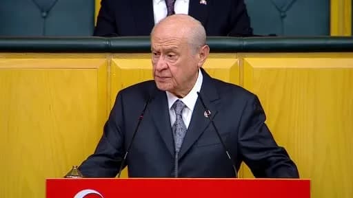 MHP Genel Başkanı Devlet Bahçeli TBMM’de grup toplantısında konuşma yaparken