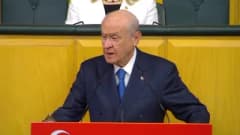 MHP Genel Başkanı Devlet Bahçeli TBMM grup toplantısında konuşma yaparken