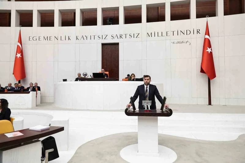 MHP Kayseri Milletvekili Baki Ersoy TBMM’de konuşma yaparken