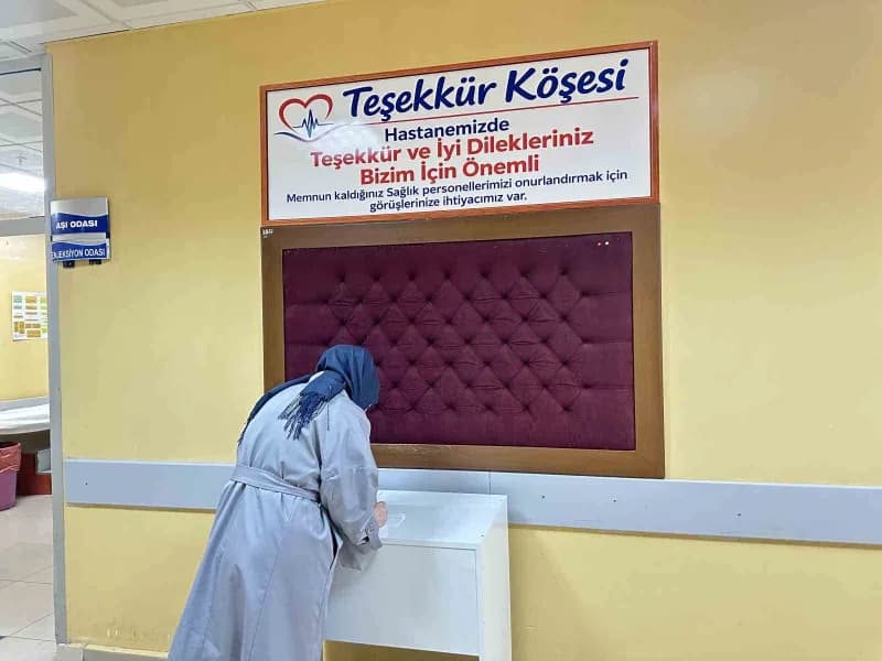 Hasta Emine Ataseven mesaj yazarken