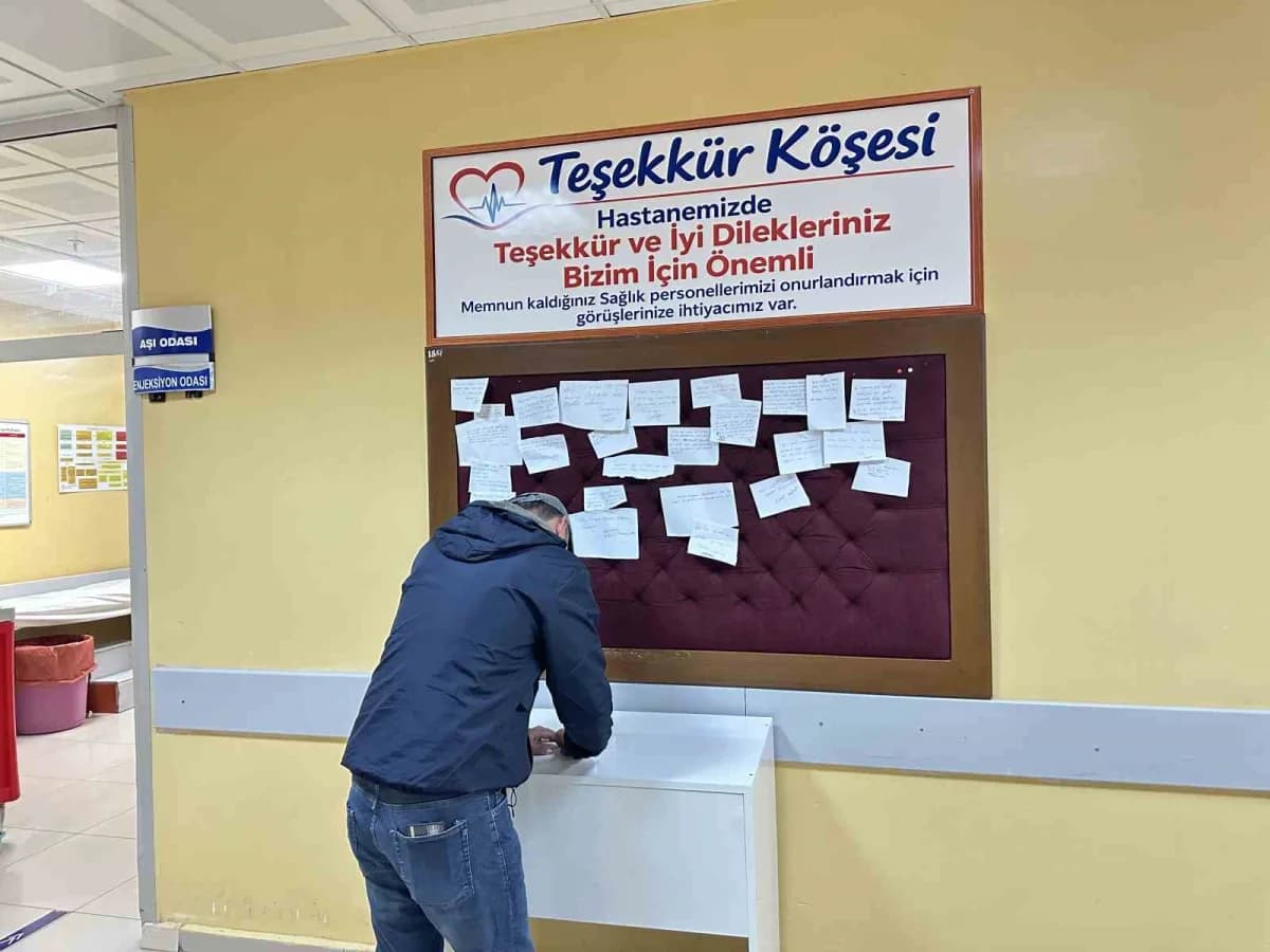 Hasta Halil Tunçer teşekkür mesajı yazarken