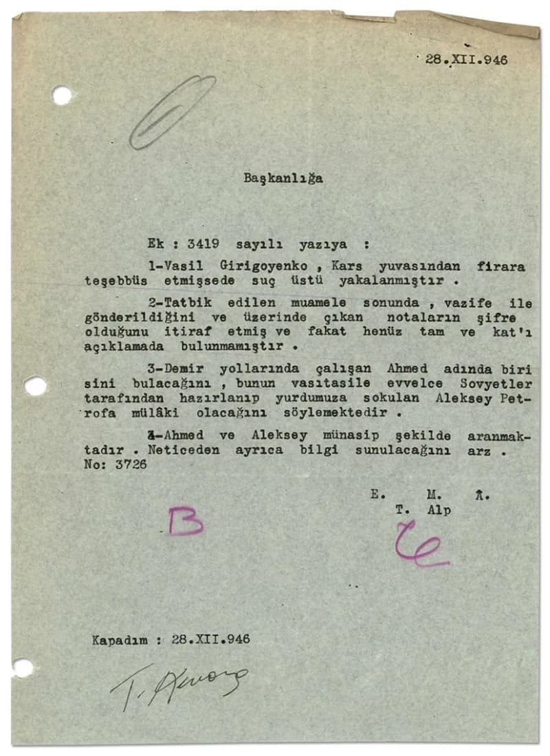 Milli İstihbarat Teşkilatı (MİT) ve kapatılan Milli Amele Hizmet / Milli Emniyet Hizmeti (MAH) bünyesindeki tarihi arşiv