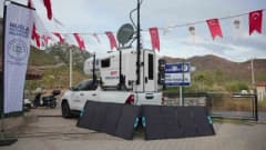Muğla Büyükşehir Belediyesi tarafından geliştirilen Mobil Afet Haberleşme Sistemi pickup araç üzerinde taşınan kabin ile