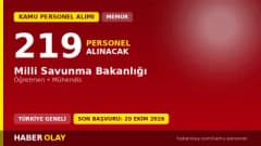 Milli Savunma Bakanlığı MSB 219 öğretmen ve mühendis subay alımı ilanı