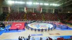 Muğla Menteşe Kapalı Spor Salonu’nda Cumhuriyet Bayramı kutlama töreninden coşkulu anlar
