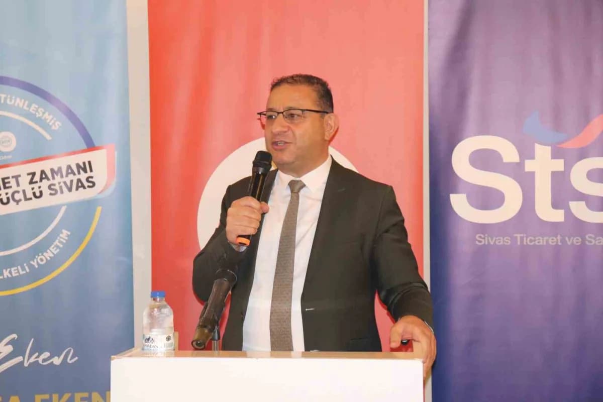 Sivas Ticaret ve Sanayi Odası (STSO) Başkan Adayı Mustafa Eken, seçim çalışmaları kapsamında ilçelerde ki programlarına