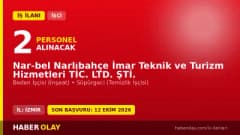 Nar-Bel Narlıbahçe İmar Teknik ve Turizm 2 daimi işçi alımı ilanı 2026