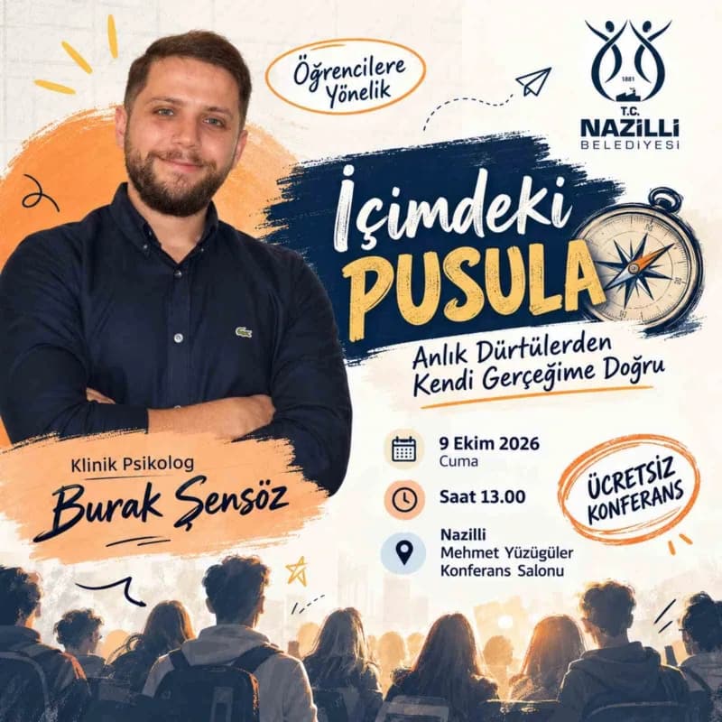 Nazilli Belediyesi tarafından düzenlenen çocuk ve gençlik konferanslarının yapıldığı Mehmet Yüzügüler Konferans Salonu