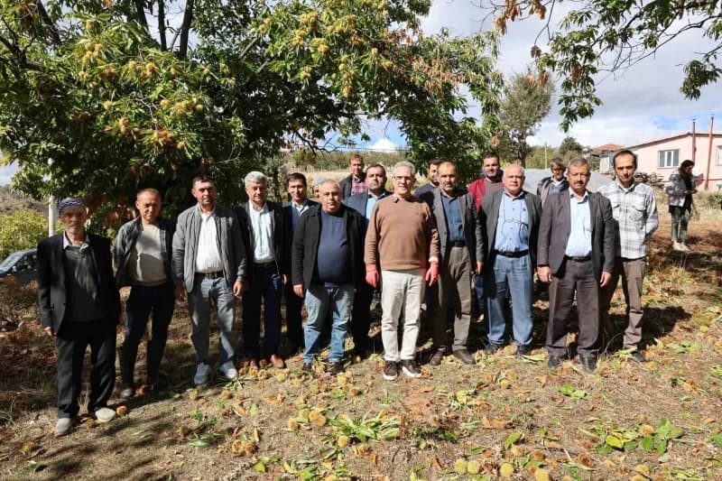 Nazilli Belediye Başkanı Dr. Ertuğrul Tetik, Esentepe Mahallesi’nde kestane üreticileriyle bir araya