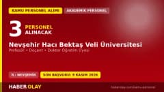 Nevşehir Hacı Bektaş Veli Üniversitesi öğretim üyesi alım ilanı resmi duyuru