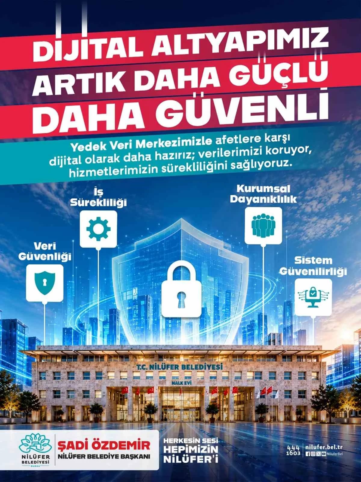 Nilüfer Belediyesi, olası afet, yangın ve teknik arızalarda Belediye hizmetlerinin aksamaması ve kurumsal verilerin koru