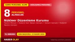Nükleer Düzenleme Kurumu 8 sözleşmeli bilişim personeli alımı ilanı