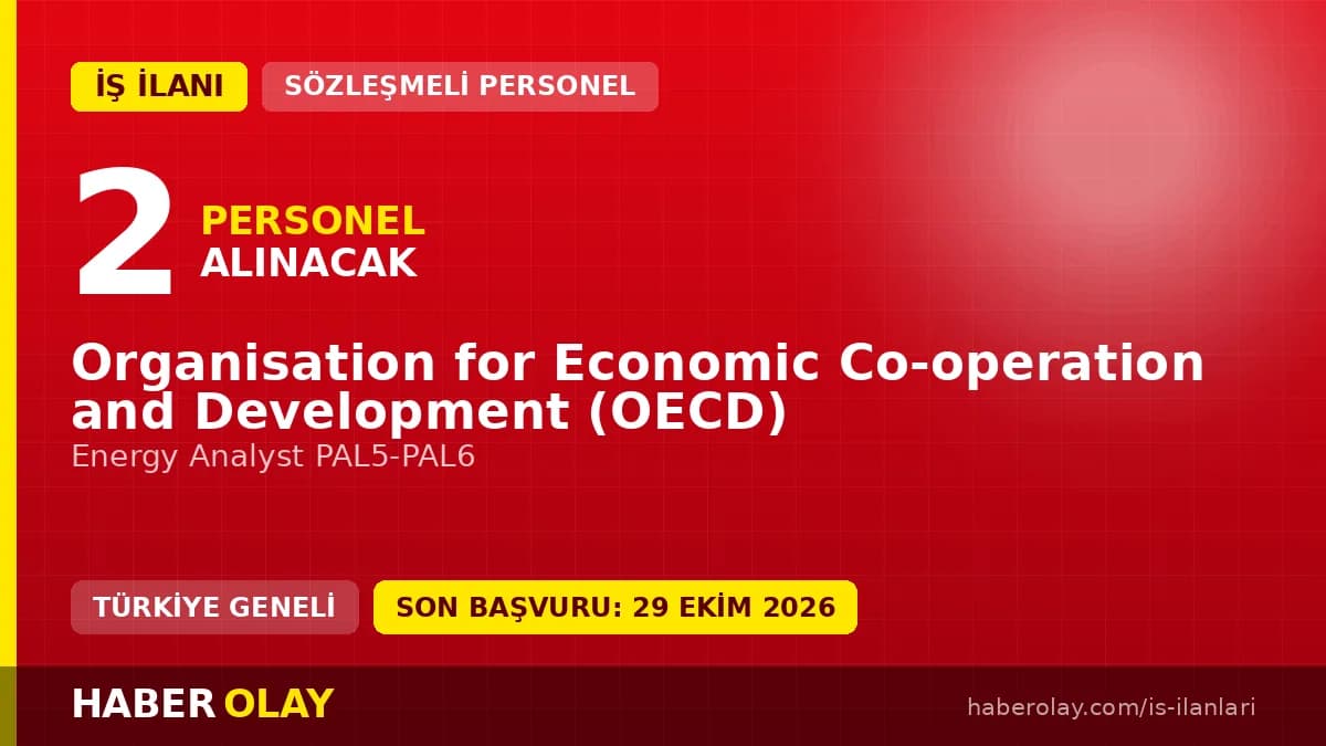 OECD Paris ofisi önünde enerji analisti iş ilanı duyurusu