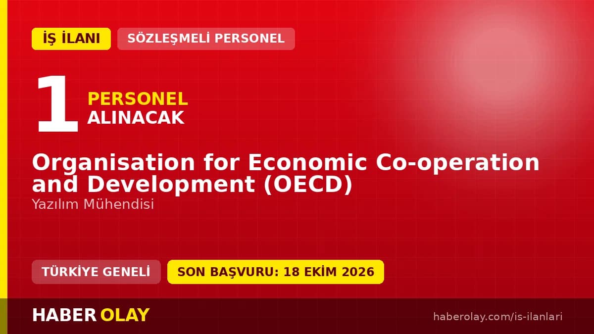 OECD Nuclear Energy Agency Yazılım Mühendisi pozisyonu için personel alımı ilanı