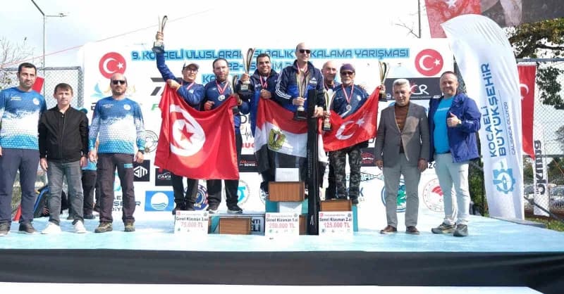 Kocaeli'nin Kandıra ilçesinde düzenlenen 9. Uluslararası Balık Yakalama Yarışması, 16 ülkeden 240 sp