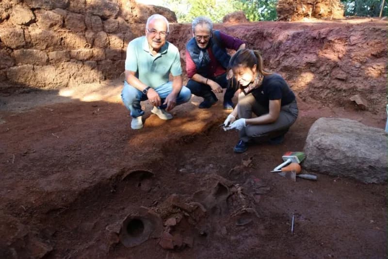 Ordu'da 2300 yıllık Kurul Kalesi arkeolojik kazı alanında yürütülen kazı çalışmaları