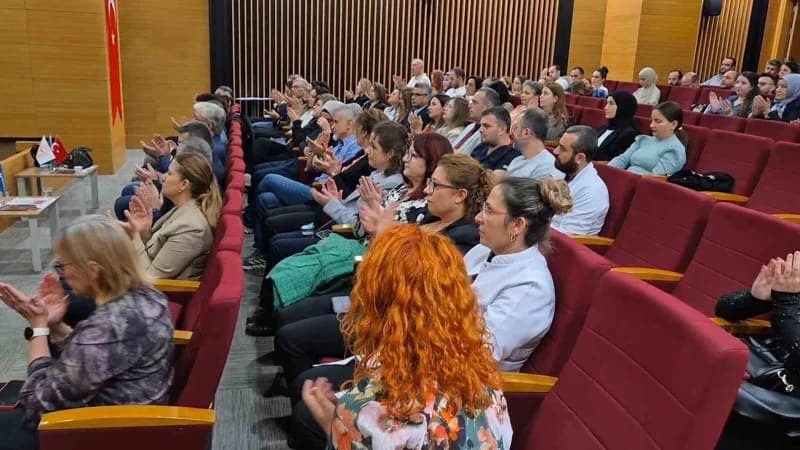 Tekirdağ Şehir Hastanesi'nde düzenlenen organ bağışı farkındalık toplantısından bir görüntü
