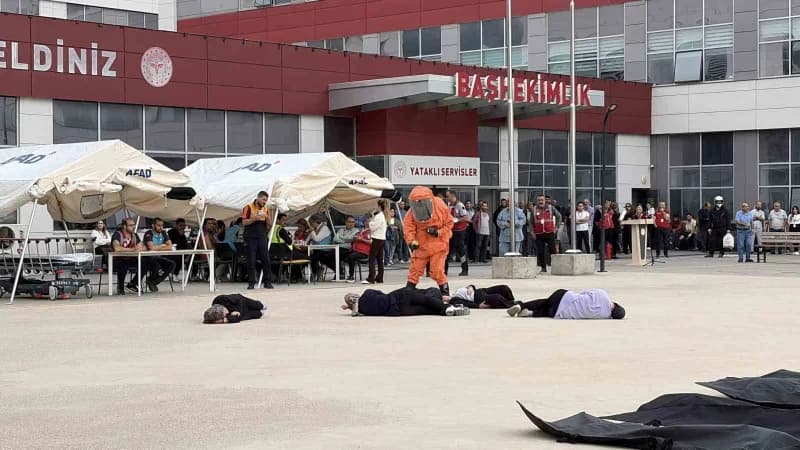 Osmaniye’de hastanede patlama, kimyasal sızıntı ve yangın tatbikatı