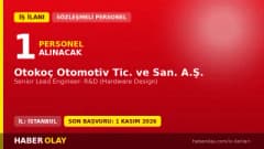 Otokoç Senior Lead Engineer- R&D (Hardware Design) pozisyonu için personel alımı ilanı