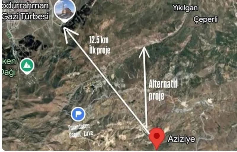 Erzurum Palandöken bölgesinde tünel için sondaj ve zemin etüt çalışmaları yapan Karayolları ekipleri