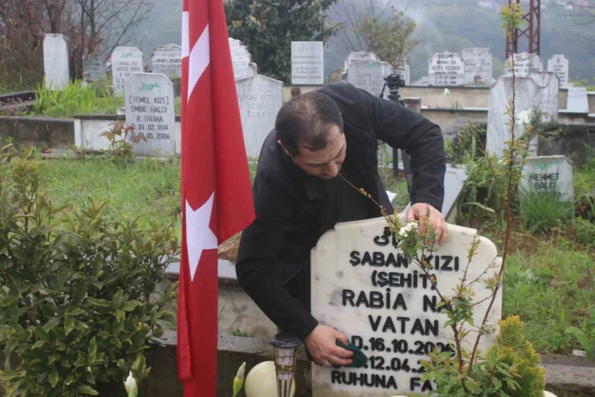 Rabia Naz’ın mezarı başında açıklamalarda bulunan Şaban Vatan, kızının yazar ve tasarımcı olmak isteyen, başarılı ve zek