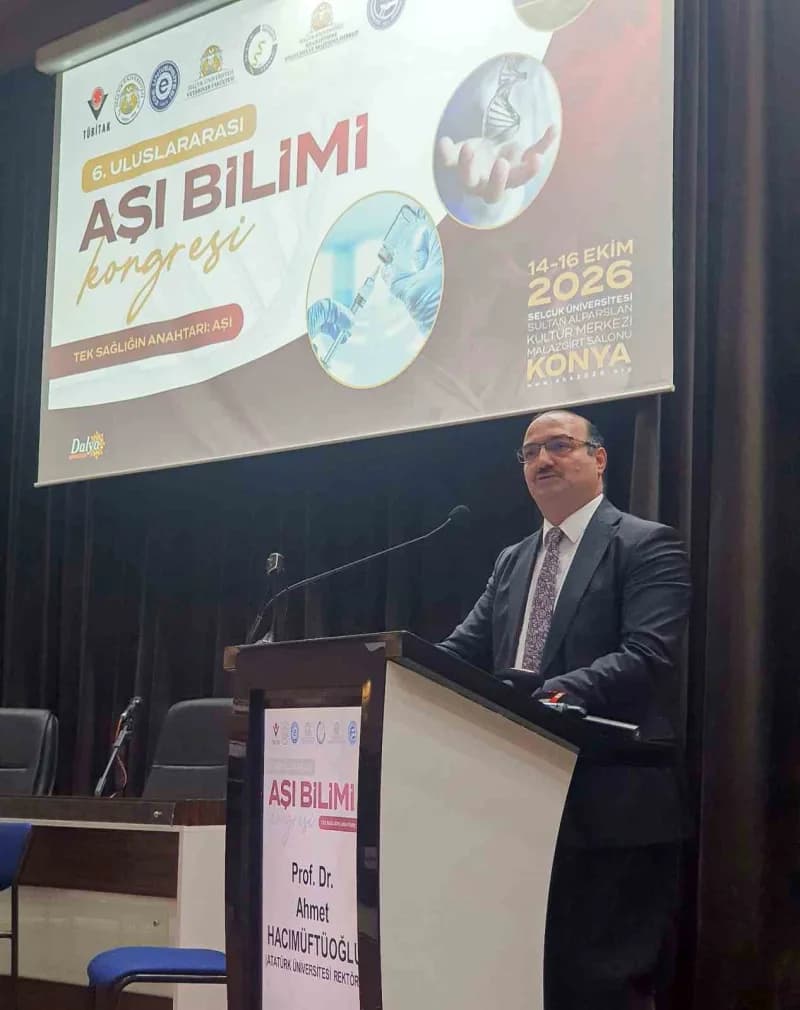 Atatürk Üniversitesi Rektörü Prof. Dr. Ahmet Hacımüftüoğlu’nun davetli konuşmacı olarak katıldığı kongrede konuşan Bilim
