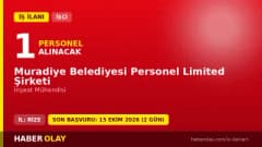 Rize Muradiye Belediyesi Personel Limited Şirketi İnşaat Mühendisi işçi alımı ilanı