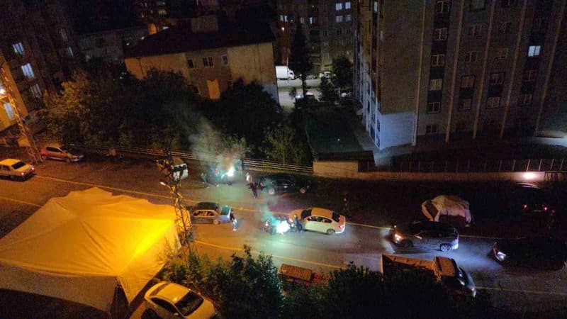 Samsun'da asker eğlencesi, yüksek sesli müzik, lastik yakma ve drift nedeniyle çevre sakinlerine ve trafiğe zor anlar ya
