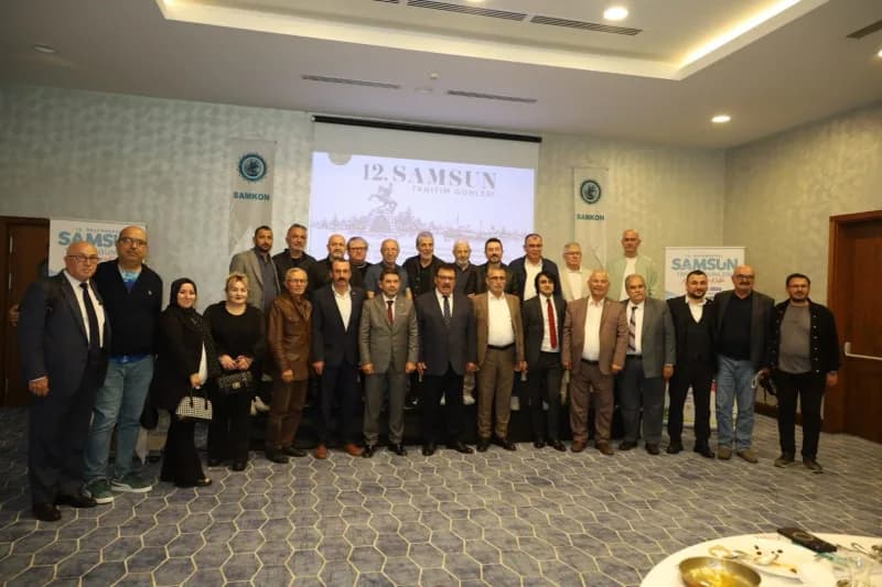 Samsun Tanıtım Günleri için İstanbul’da düzenlenen basın lansmanında konuşan SAMKON Genel Başkanı Hasan Kaya Aşcı
